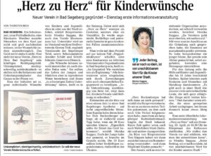 Mehr über den Artikel erfahren Artikel Segeberger Zeitung